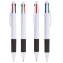 Canetas com 4 tintas nas cores preto, vermelho, azul e verde