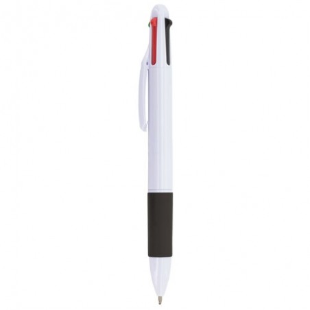 Canetas com 4 tintas nas cores preto, vermelho, azul e verde