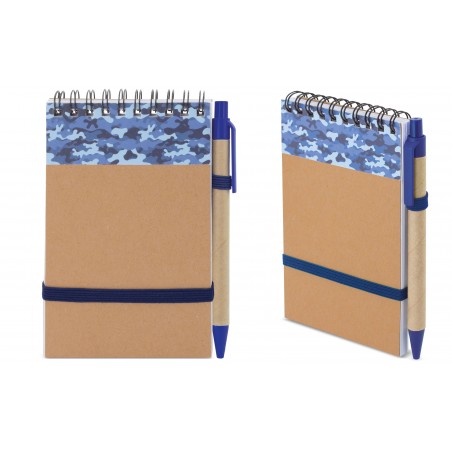 Bloco de notas a6 com caneta a conjunto