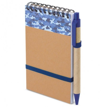 Bloco de notas a6 com caneta a conjunto