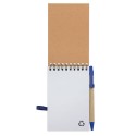 Bloco de notas a6 com caneta a conjunto
