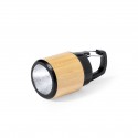 Lanterna led com baterias feita de bambu