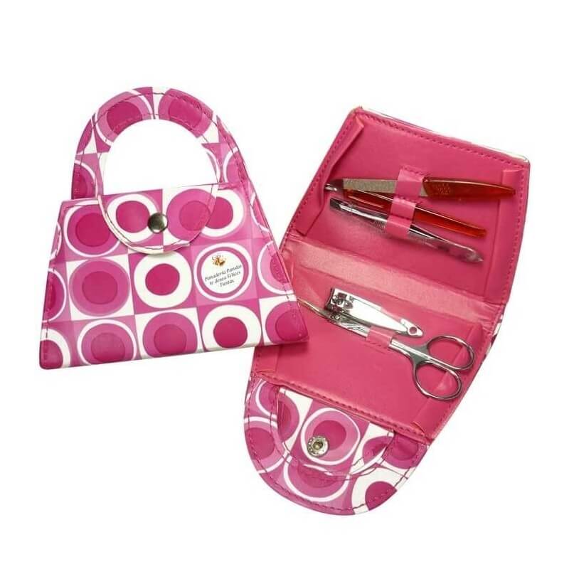Conjunto de manicure em bolsa personalizada para brindes promocionais