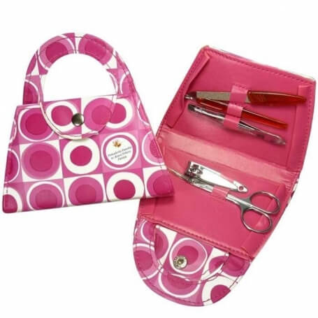 Conjunto de manicure em bolsa personalizada para brindes promocionais