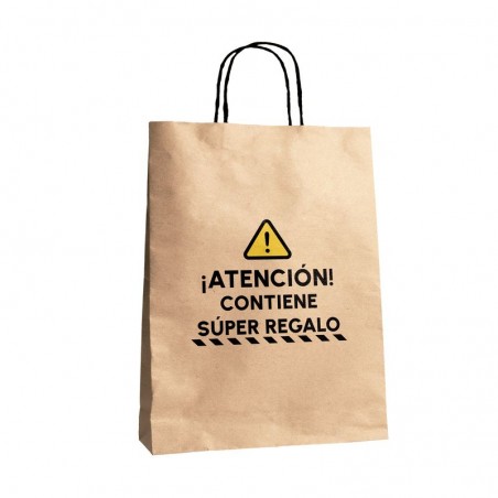 Saco kraft com frase divertida