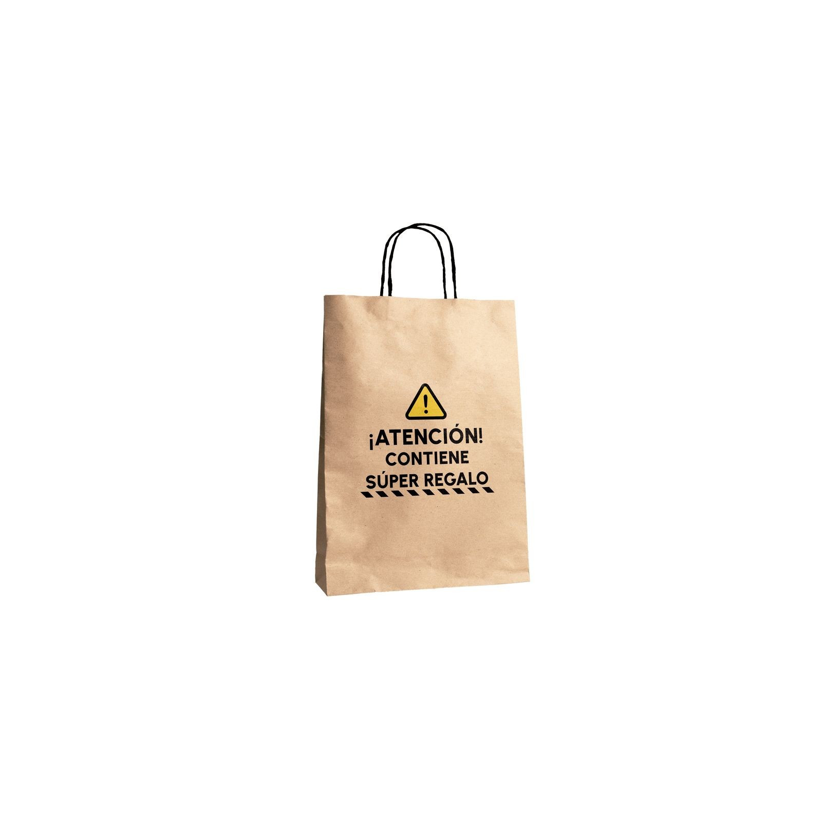 Bolsa de papel kraft com frase
