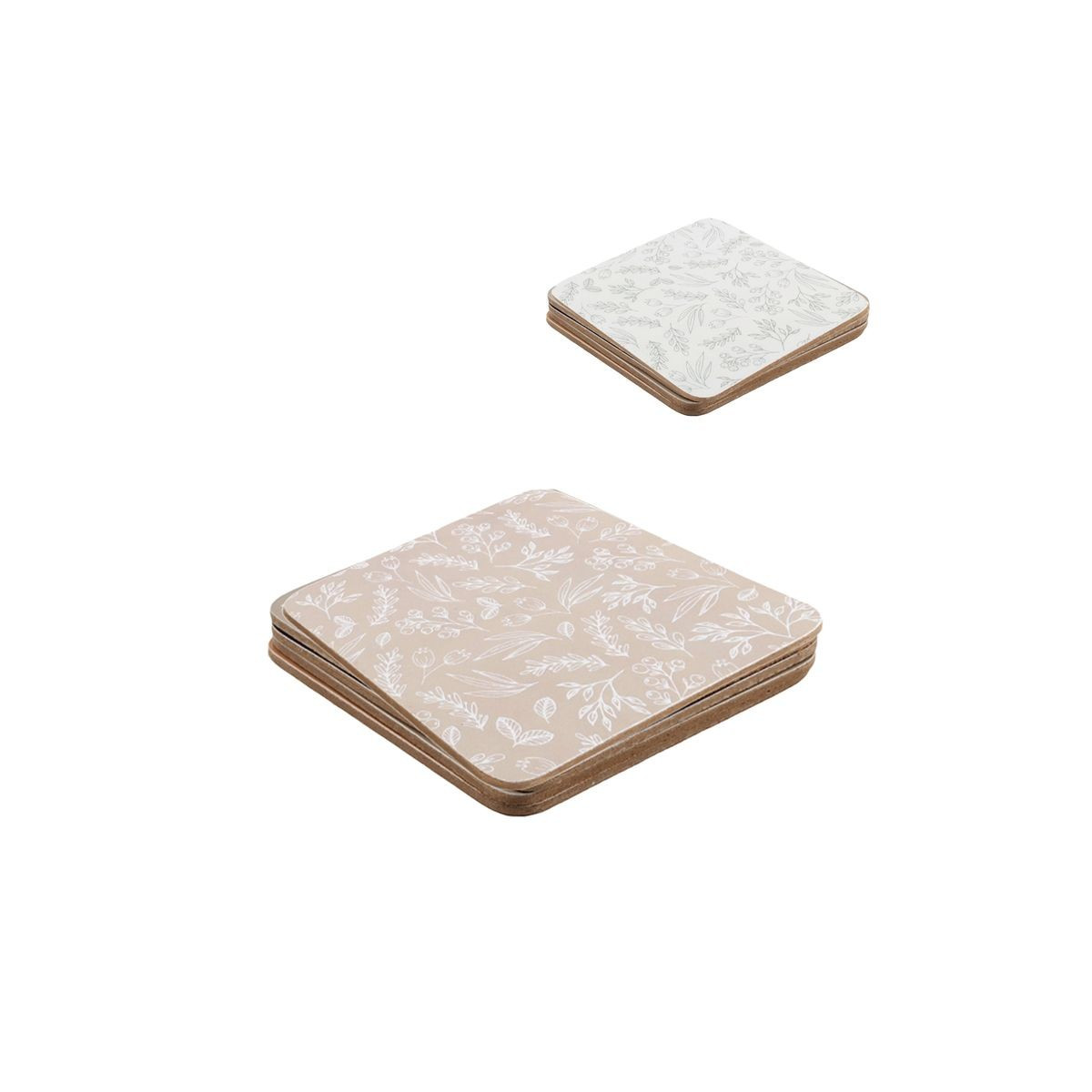 Conjunto de 4 porta-copos com base de cortiça