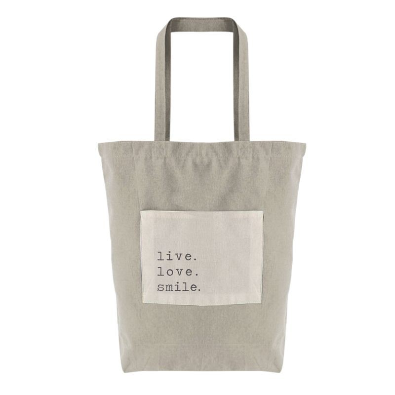 Bolsa de algodão grande com bolso