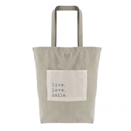 Bolsa de algodão grande com bolso