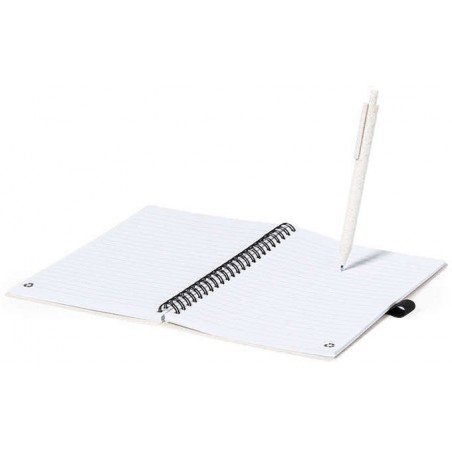 Caderno espiral tamanho a5 com caneta