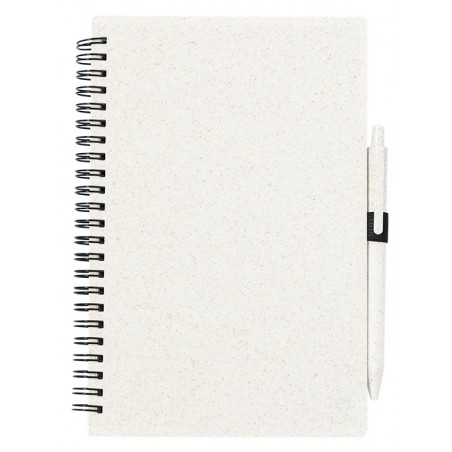Caderno espiral tamanho a5 com caneta