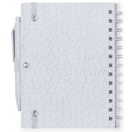 Caderno de menino com espiral de capa dura e caneta