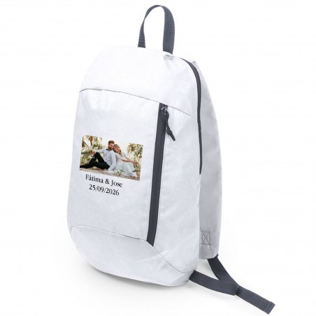 Mochila personalizada com logo em cores ou foto e texto para empresa, casamento, batizado, comunhão e aniversário