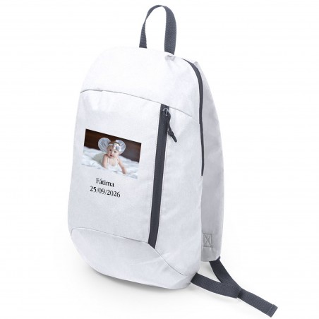 Mochila personalizada com logo em cores ou foto e texto para empresa, casamento, batizado, comunhão e aniversário