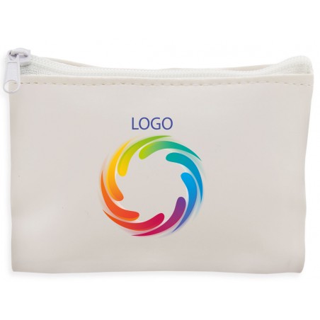 Carteira personalizada com logotipo e texto em cores