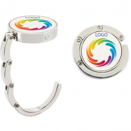 Cabide de bolsa personalizado com logotipo ou foto colorida