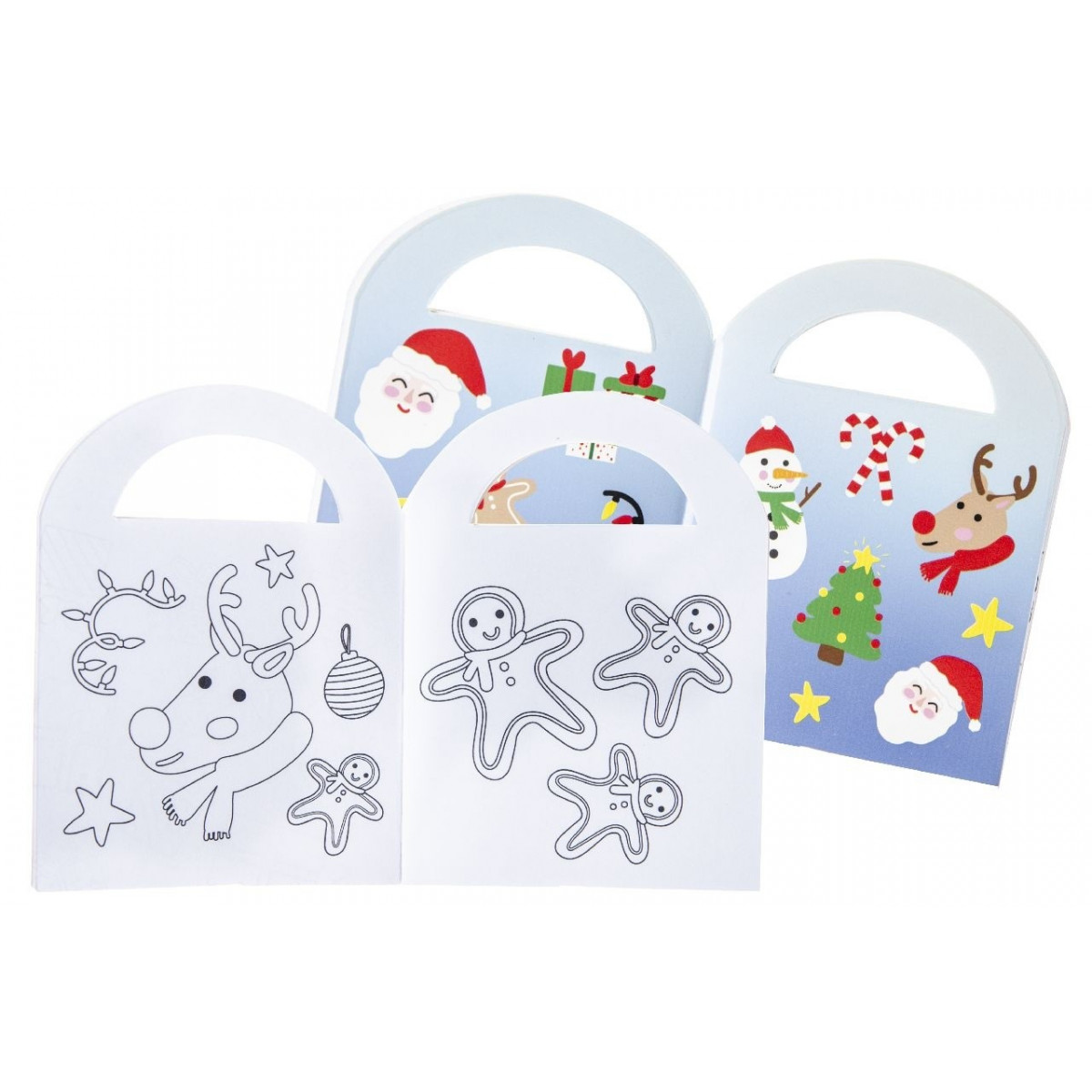 Livro de natal para colorir e com adesivos