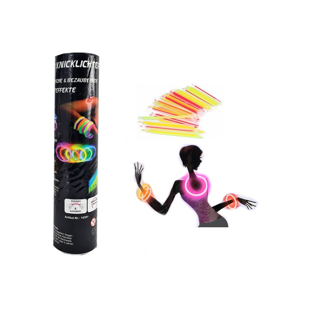 Barras luminosas fluorescentes para festas