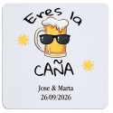 Porta-copos personalizado com logo, foto ou design predefinido em toda a cor
