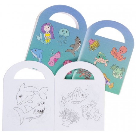 Livros infantis com adesivos para colorir