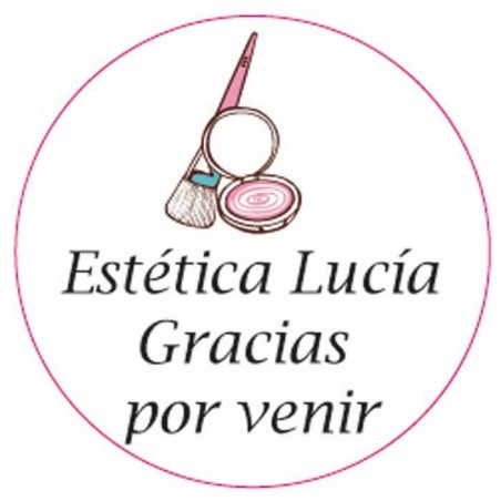Porta-moedas em bolsa de organza personalizado com adesivo ideal para clientes de cabeleireiros e estética