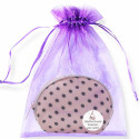 Porta-moedas em bolsa de organza personalizado com adesivo ideal para clientes de cabeleireiros e estética