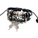 Pulseira borboleta dupla com miçangas