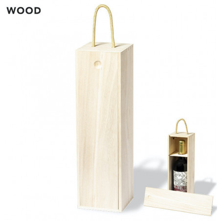 Caixa de vinho de madeira