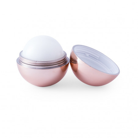 Bálsamo labial Sphere com envelope kraft verde e adesivos de casamento personalizados