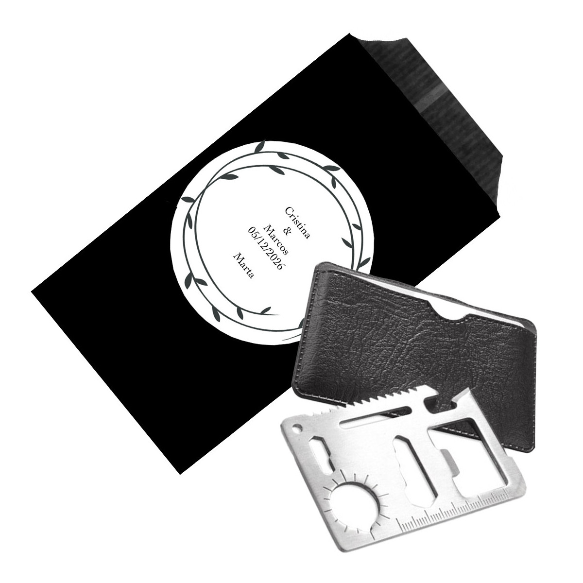 Multiferramenta de bolso com bainha preta personalizada
