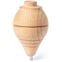 Trompo de madeira com fio apresentado em bolsa estilo vintage