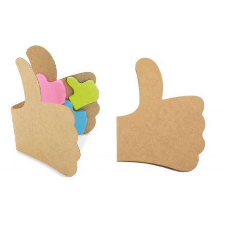 Bloco de notas adesivas coloridas e em forma de ok apresentado em envelope de kraft e adesivo de casamento personalizado