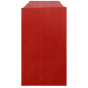 Chaveiro de tronco de madeira apresentado em envelope kraft vermelho com adesivo para o natal