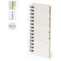 Caderno com post-its e folhas com adesivos de Natal para personalizar com uma frase