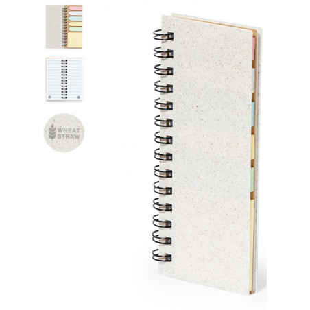 Caderno com post-its e folhas com adesivos de Natal para personalizar com uma frase