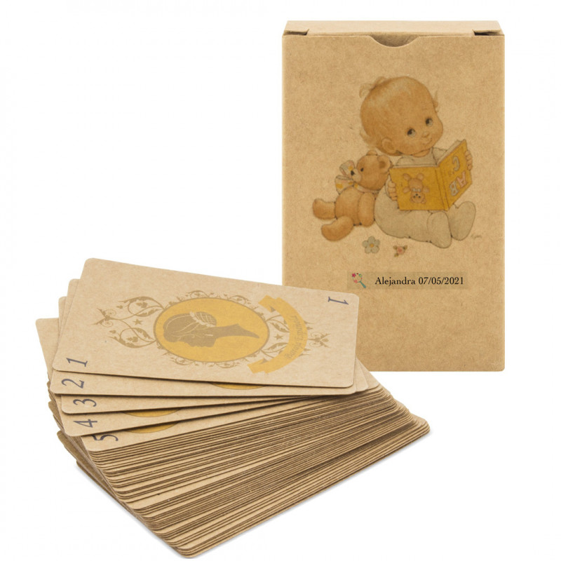 Baralho de cartas personalizado com adesivos de batizado Baralho de cartas personalizado com adesivos de batizado