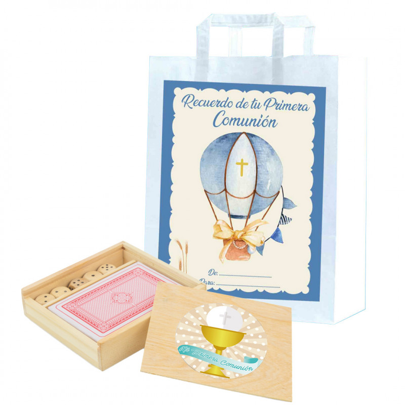 Letras e dados em caixa de madeira personalizada com adesivos de comunhão e sacola especial para presente de comunhão Letras e dados em caixa de madeira personalizada com adesivos de comunhão e sacola especial para presente de comunhão