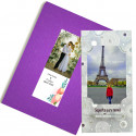 Suporte para celular em papelão, com espaço para duas fotos apresentadas em envelope de presente com adesivo de casamento com