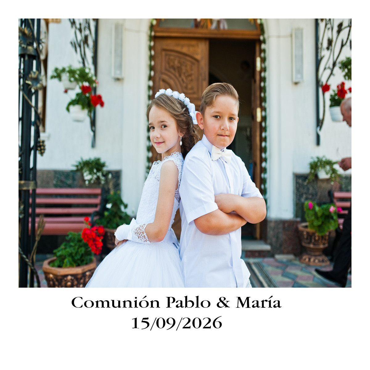 Adesivo personalizado 5 x 5 com foto e texto