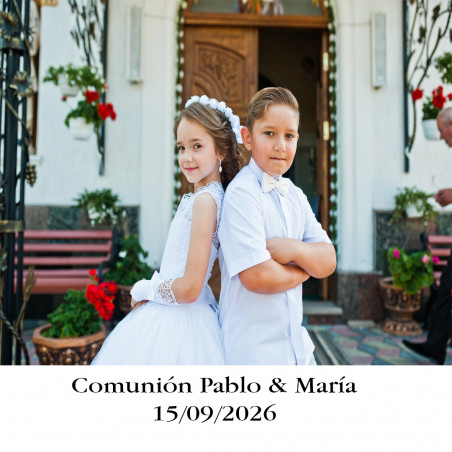 Adesivo personalizado 5 x 5 com foto e texto