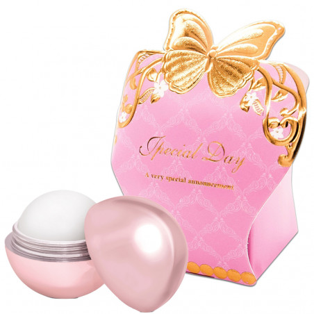 Brilho labial fator 15 em caixa decorativa rosa