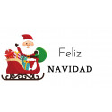 ímã de geladeira engraçado do papai noel apresentado em um envelope de presente vermelho e adesivo para personalizar detalhes