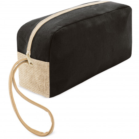 Necessaire de homem grande com cachecol em bolsa de presente personalizada com adesivo com imagem pacote presente