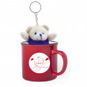 Caneca personalizada com ursinho de pelúcia para presente de Dia dos Namorados para mulher