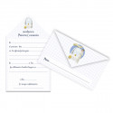 Blister 10 convite de Comunhão original menino em forma de envelope dobrável