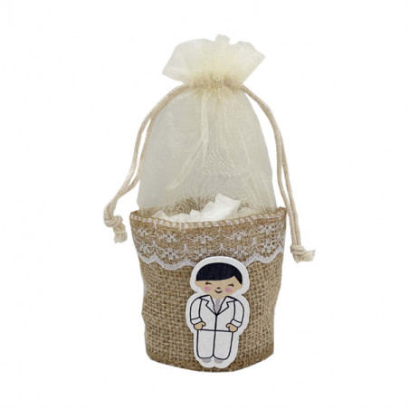 Bolsa de comunhão menino com cesta