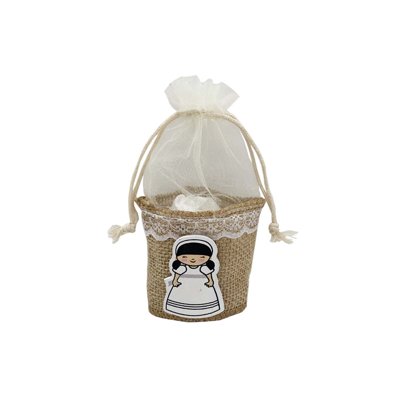 Bolsa de comunhão menina com cesta