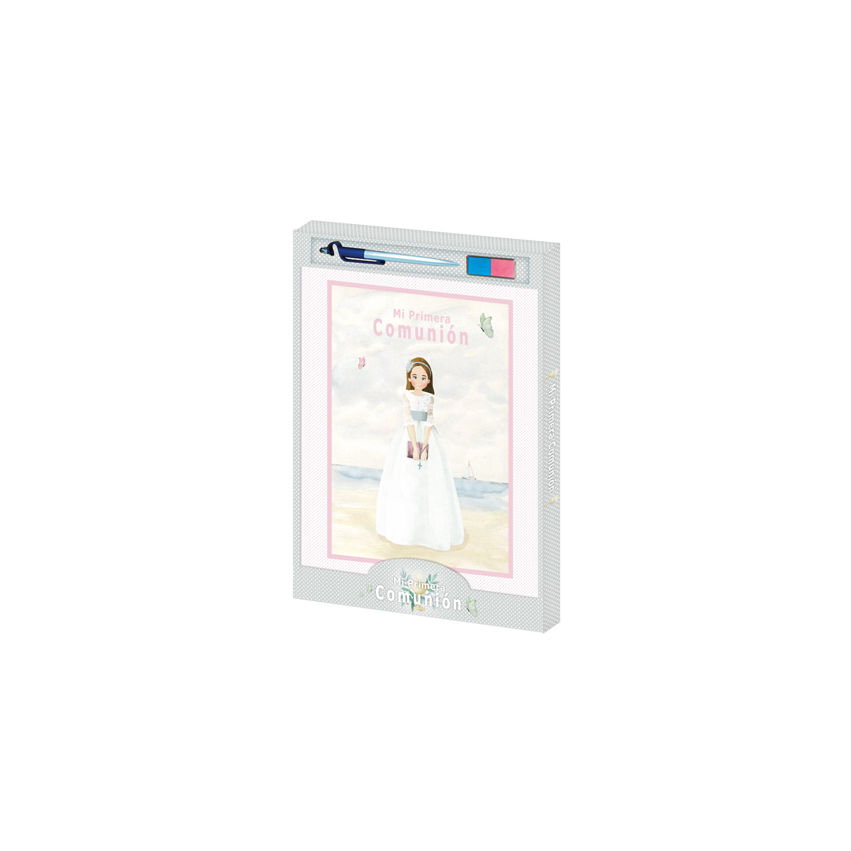 Livro de assinaturas e impressões comunhão de menina