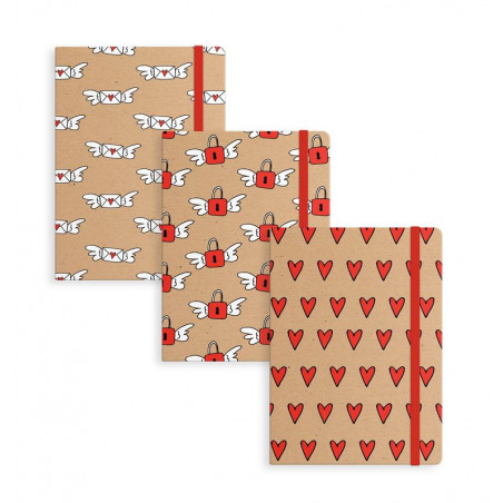 Caderno capa dura com design romântico para presentear