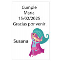 Caixa colorida com adesivo personalizado para eventos